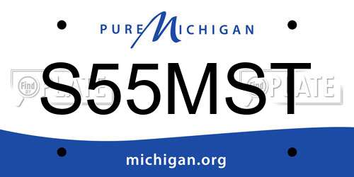 S55MST Michigan License Plate