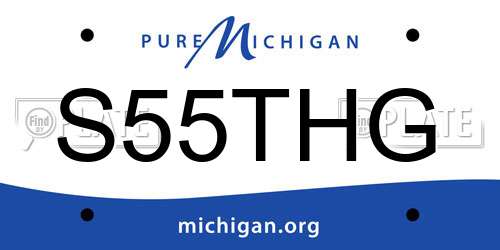 S55THG Michigan License Plate