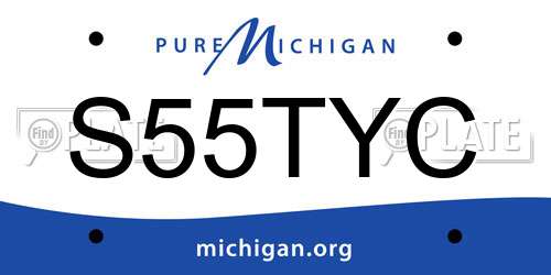 S55TYC Michigan License Plate
