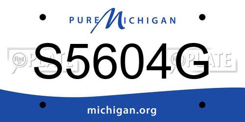 S5604G Michigan License Plate