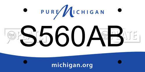 S560AB Michigan License Plate