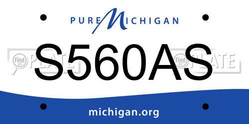 S560AS Michigan License Plate