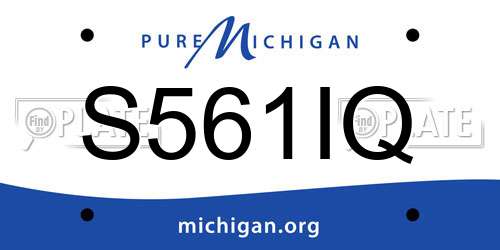 S561IQ Michigan License Plate