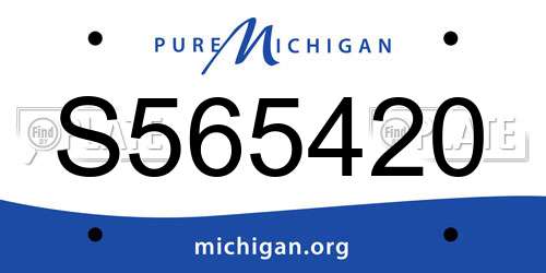 S565420 Michigan License Plate