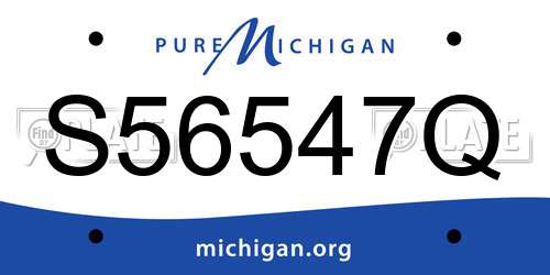 S56547Q Michigan License Plate