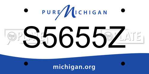 S5655Z Michigan License Plate