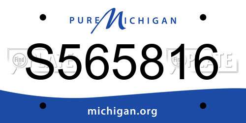 S565816 Michigan License Plate