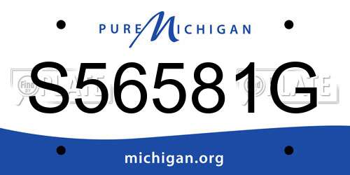 S56581G Michigan License Plate
