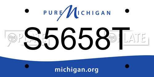 S5658T Michigan License Plate