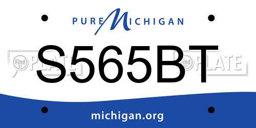 S565BT Michigan License Plate