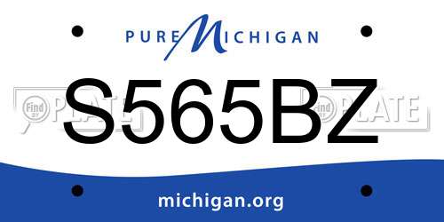 S565BZ Michigan License Plate