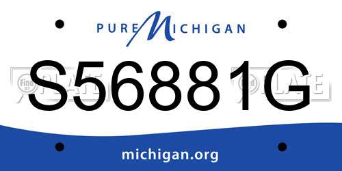S56881G Michigan License Plate