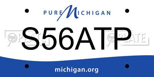 S56ATP Michigan License Plate