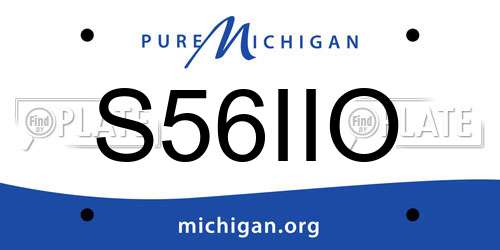 S56IIO Michigan License Plate