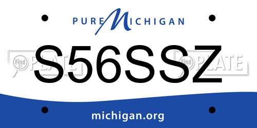 S56SSZ Michigan License Plate