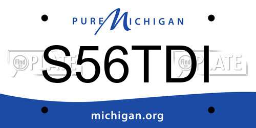 S56TDI Michigan License Plate