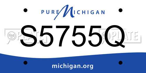 S5755Q Michigan License Plate