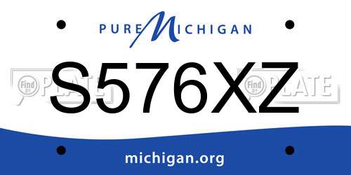 S576XZ Michigan License Plate
