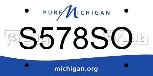 S578SO Michigan License Plate