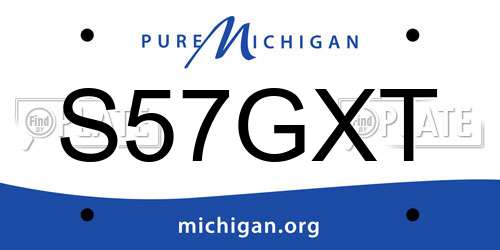 S57GXT Michigan License Plate