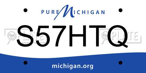 S57HTQ Michigan License Plate
