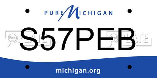 S57PEB Michigan License Plate