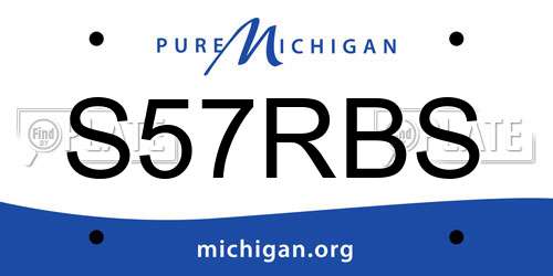 S57RBS Michigan License Plate