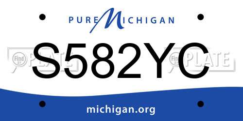 S582YC Michigan License Plate