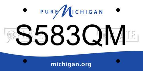 S583QM Michigan License Plate