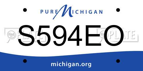 S594EO Michigan License Plate
