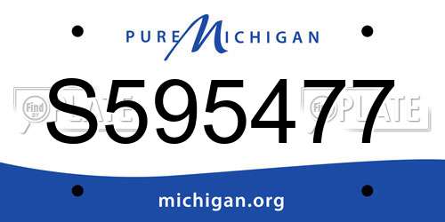S595477 Michigan License Plate