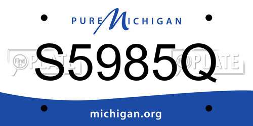 S5985Q Michigan License Plate