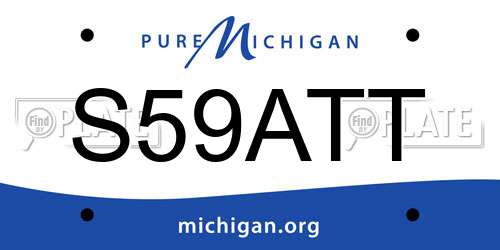 S59ATT Michigan License Plate
