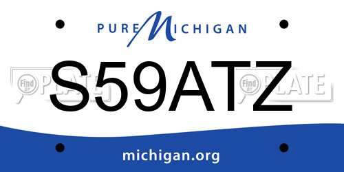 S59ATZ Michigan License Plate