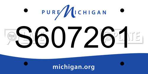 S607261 Michigan License Plate