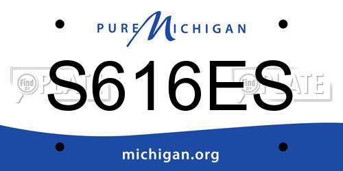 S616ES Michigan License Plate