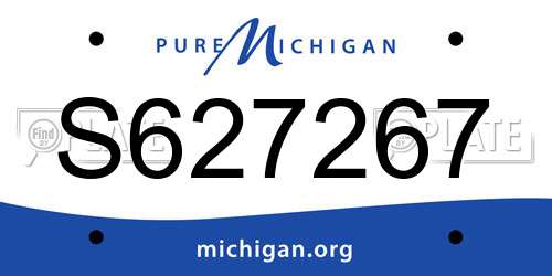S627267 Michigan License Plate