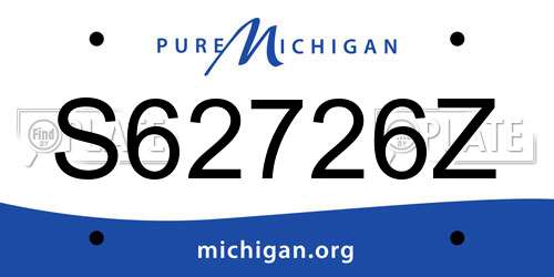 S62726Z Michigan License Plate