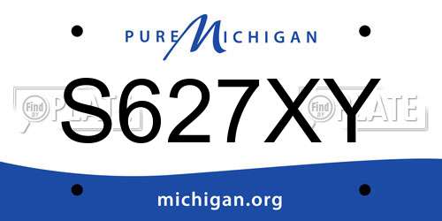 S627XY Michigan License Plate