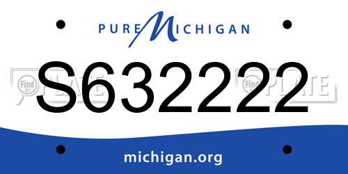 S632222 Michigan License Plate