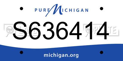 S636414 Michigan License Plate