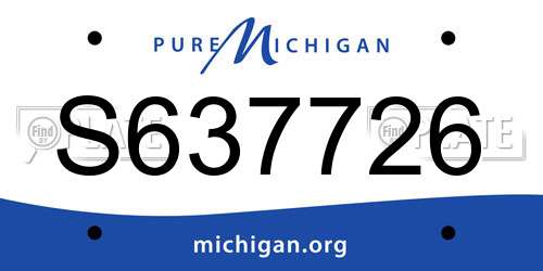 S637726 Michigan License Plate