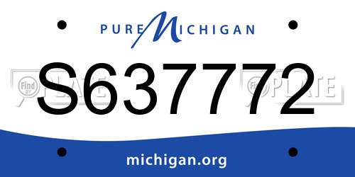 S637772 Michigan License Plate