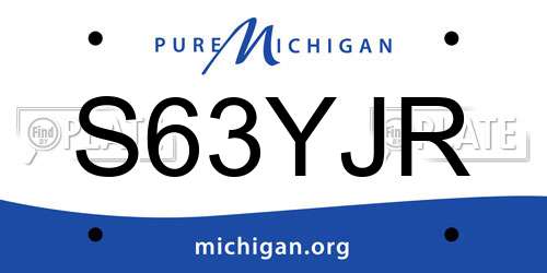 S63YJR Michigan License Plate
