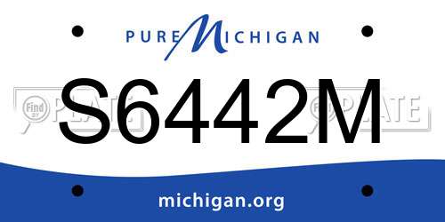 S6442M Michigan License Plate