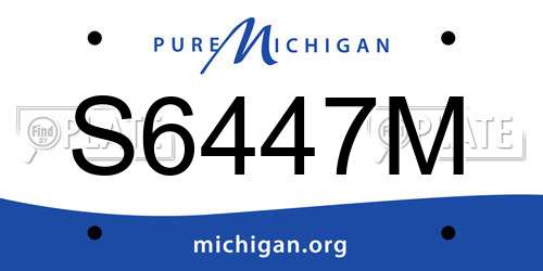 S6447M Michigan License Plate