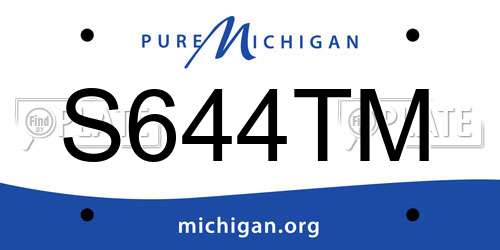 S644TM Michigan License Plate