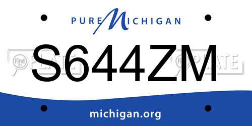 S644ZM Michigan License Plate