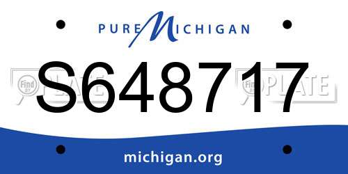 S648717 Michigan License Plate