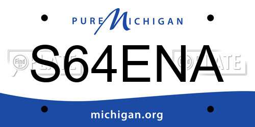 S64ENA Michigan License Plate